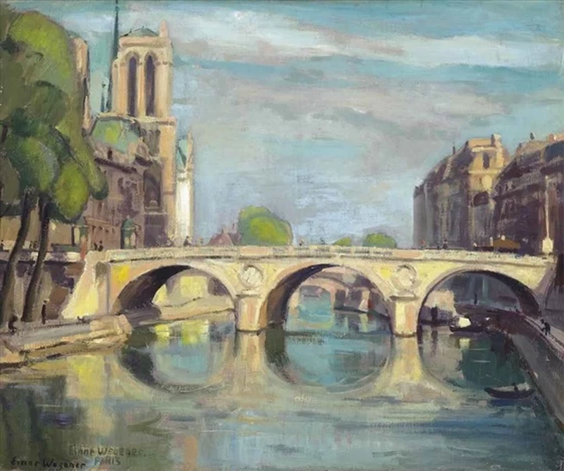 Lili Elbe - Le Pont Saint Michel, Paris